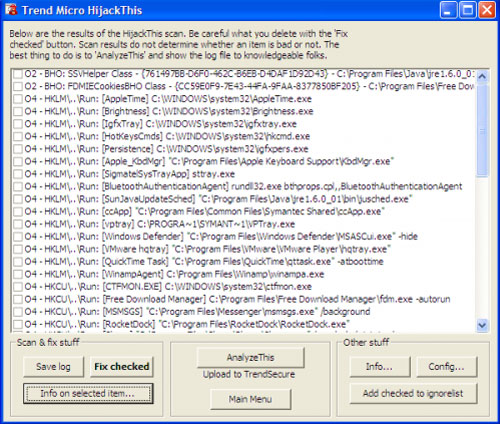 Antivirus Program Trend Micro Hijack This