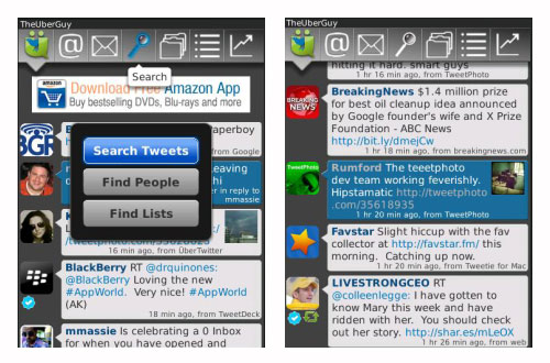 BlackBerry apps UberTwitter