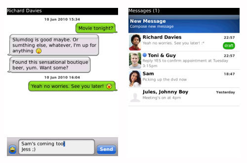 BlackBerry apps Crunch SMS