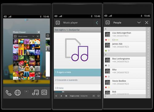 Meego smartphone screen