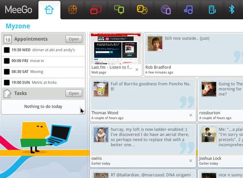Meego netbook screen