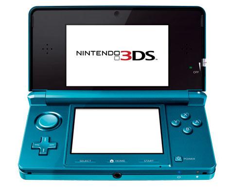 Nintendo 3D Blau Standatansicht