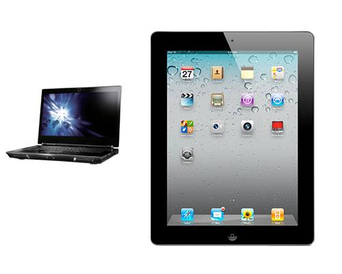 Notebook und iPad 2