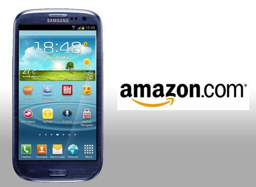 Samsung Galaxy S3 und Amazone.com Logo