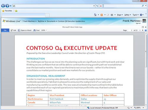 Microsoft Office Apps 2010