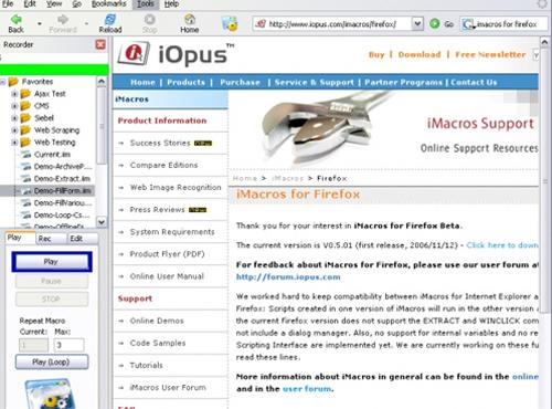 iMacros for Firefox