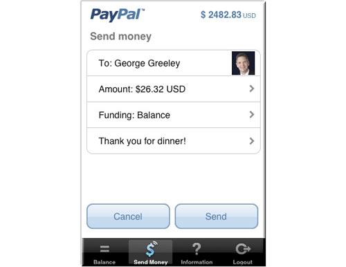 Iphone PayPal App
