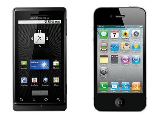 Motorola Milestone 2 vs. Iphone 4
