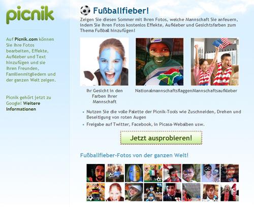 Picnik.com Fotos der WM 2010
