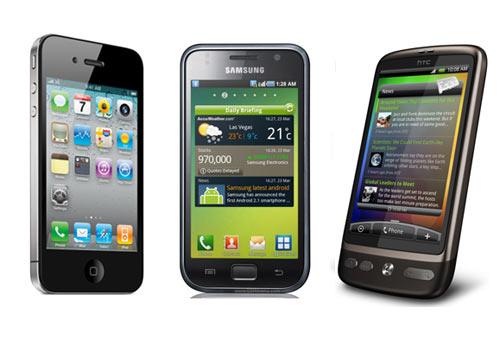 HTC Desire vs iPhone 4 vs Samsung Galaxy S