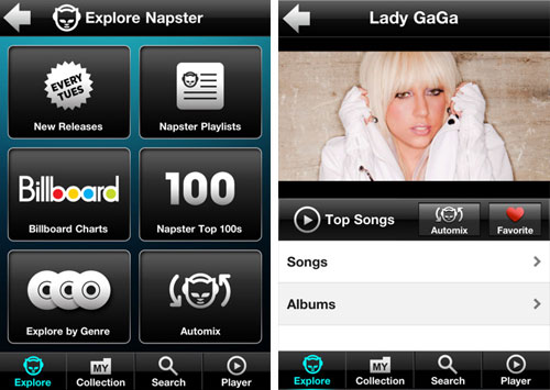 Apple App Napster Screenshots