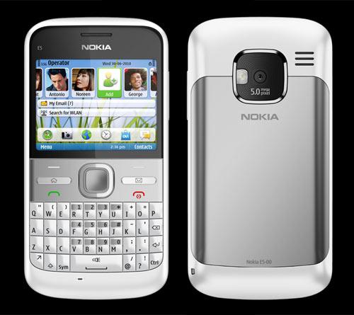 Nokia N5 Silber Vor-Rückseite