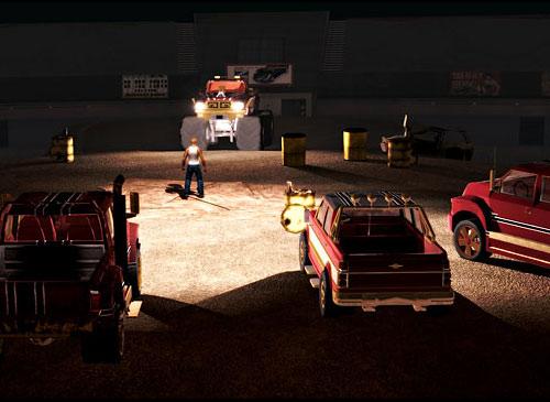 Saint Row 2 Screenshot umzingelt von Autos