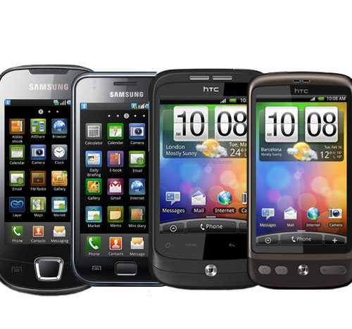 Samsung Galaxy S vs HTC Desire und Galaxy 3 vs Wildfire 