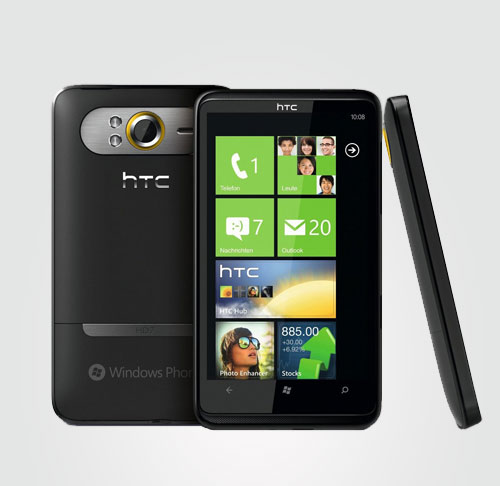 HTC 7 Mozart microsoft Windows Phone 7 Vorderseite