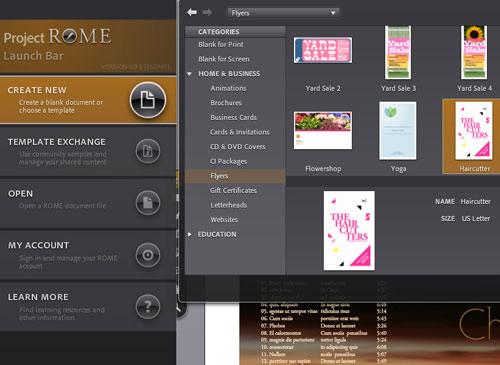 Adobe Project Rome Screenshot