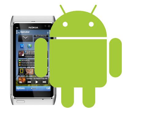 Android vor Symbia Handy