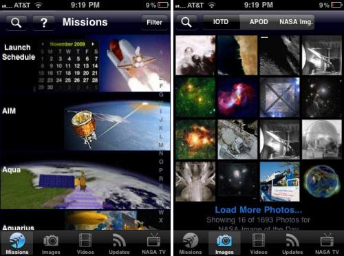 NASA App für iPhone