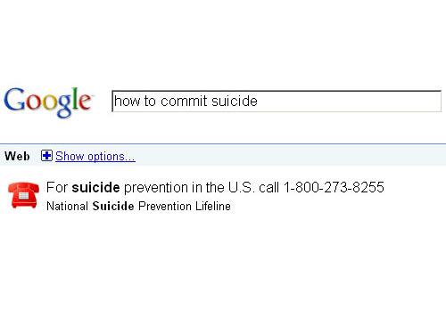 google how commit suicide