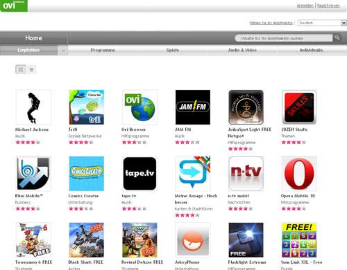 Nokia App Store Ovi Screenshot