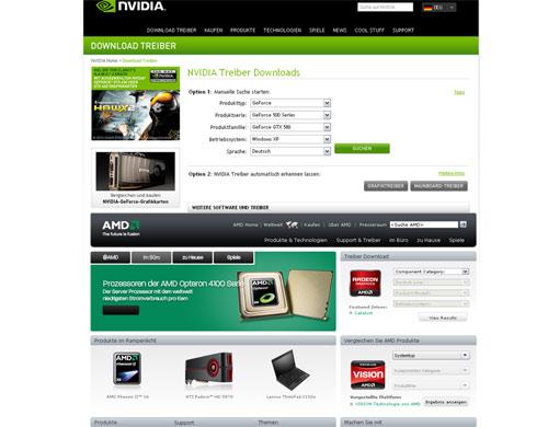 Nvidia AMD Treiber Downloaden