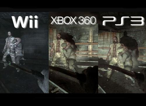 Vergleich zwischen Wii Xbox360 und PS3