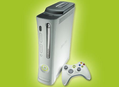 Xbox 360 Weiß grüner Hintergrunf