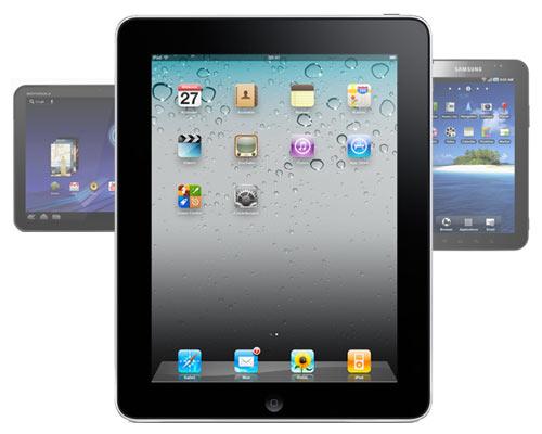 Apple iPad vor Motorola Samsung TabletPCs