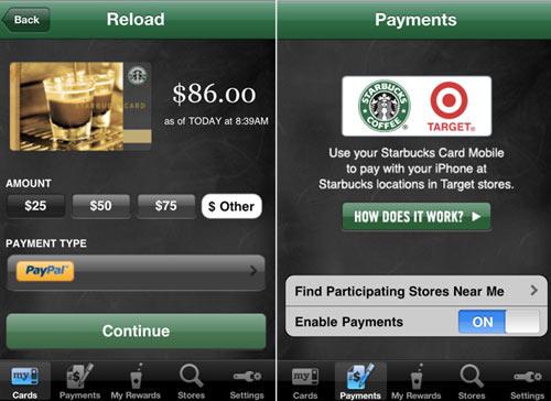Apple Starbucks App