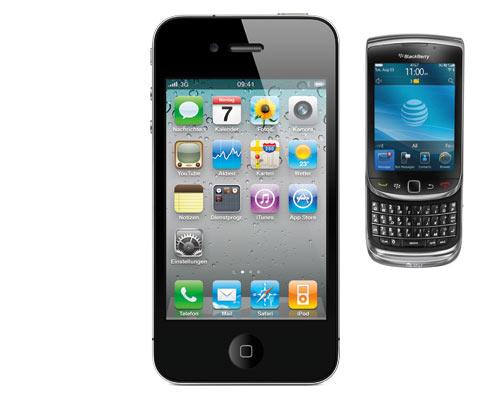 iPhone vor Blackberry