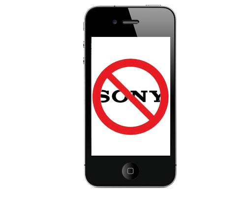 Sony nicht auf iPhone
