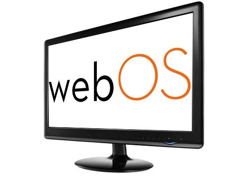 WebOS Logo auf Bildschierm
