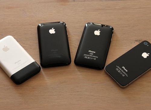 iPhones im Kreis liegent