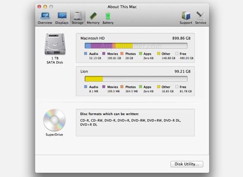 MacOS X Lion Hardware übersicht