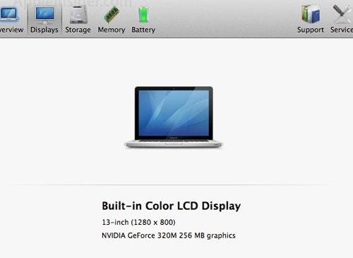 MacOS X Bildschirmeinstellungen