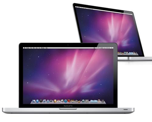 MacBook Pro Frontansicht und Seitenansicht