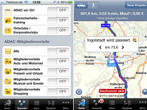 ADAC Maps App Apple Reise App
