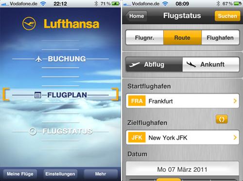 Lufthanser App iPhone Reise App