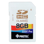 Pretec SDHC Card 233X Pro 8 GB Class 16