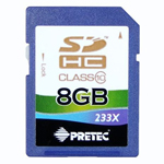 Pretec SDHC Card 233X 8 GB Class 10