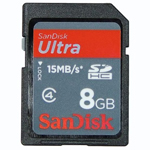 Sandisk Ultra SDHC Card 100x 8 GB Class 4