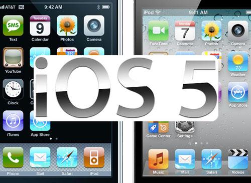iOS 5 Apple iOS 5 testet neues iOS beim iPhone 3GS und 3. Gen iPod Touch