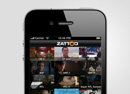 Apple iPhone und Zattoo