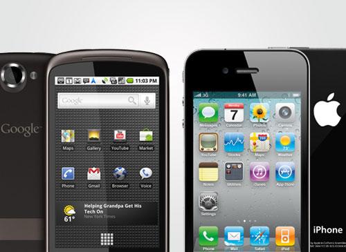 Apple iPhone und Google Nexus