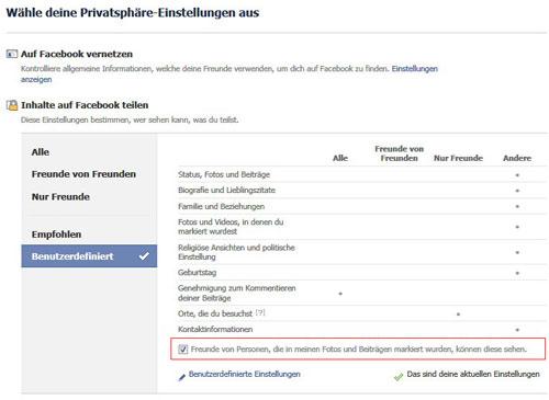 Facebook Gesichtserkennung