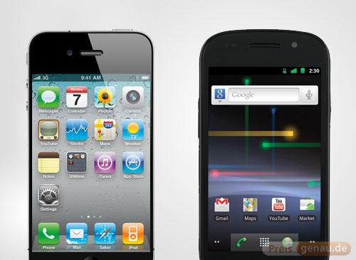 iphone 5 vs Nexus 4g