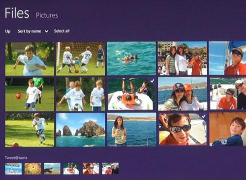 Windows 8 Bilder ausgewählt