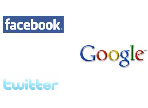 Facebook Twitter VS Google