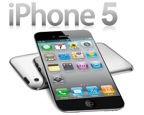 iPhone 5 liegent mit Logo