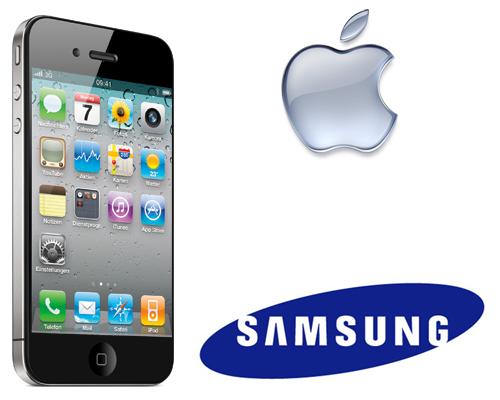 iPhone 5 Apple logo Samsung Logo